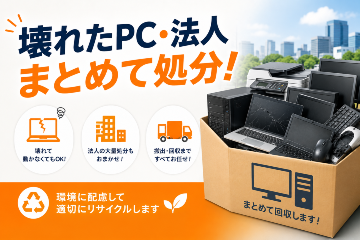 壊れたPC・法人まとめて処分